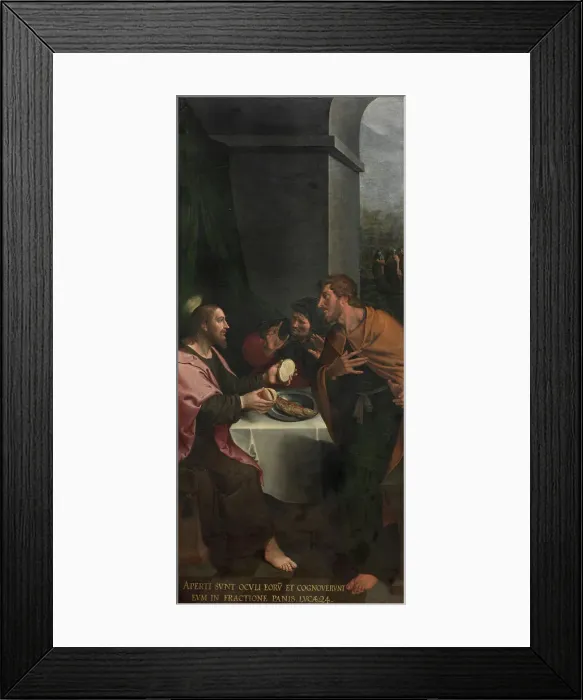 Framed Print : The Supper at Emmaus, 1589-1596. Creator: Ambrosius Francken I Framed Print : The Supper at Emmaus, 1589-1596. Creator: Ambrosius Francken I