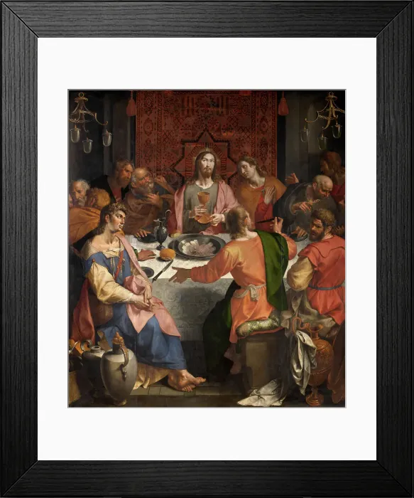 Framed Print : The Last Supper, 1589-1596. Creator: Ambrosius Francken I Framed Print : The Last Supper, 1589-1596. Creator: Ambrosius Francken I