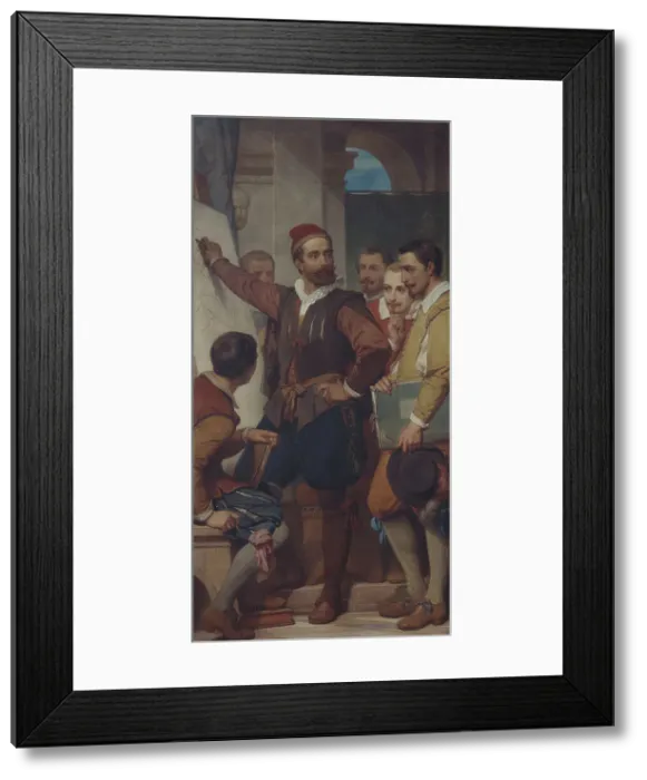 Framed Print : The Painter Denys Calvaert in Bologna, (c1570s), 1862-1872. Creator: Nicaise de Keyser Framed Print : The Painter Denys Calvaert in Bologna, (c1570s), 1862-1872. Creator: Nicaise de Keyser