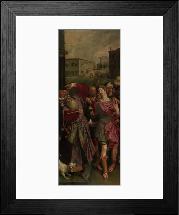 Framed Print : Sebastian of Rome Being Captured by Diocletian, 1575. Creator: Ambrosius Francken I Framed Print : Sebastian of Rome Being Captured by Diocletian, 1575. Creator: Ambrosius Francken I