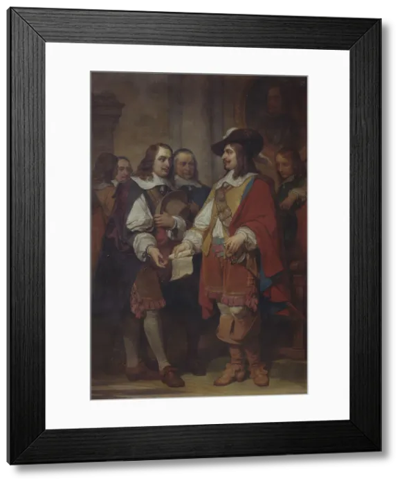 Framed Print : Foundation of the Antwerp Academy by David Teniers II, (c1663), 1862-1872. Creator: Nicaise de Keyser Framed Print : Foundation of the Antwerp Academy by David Teniers II, (c1663), 1862-1872. Creator: Nicaise de Keyser