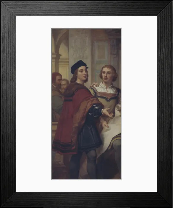 Framed Print : The Painters Raphael and Bernard van Orley, (c1520s), 1862-1872. Creator: Nicaise de Keyser Framed Print : The Painters Raphael and Bernard van Orley, (c1520s), 1862-1872. Creator: Nicaise de Keyser