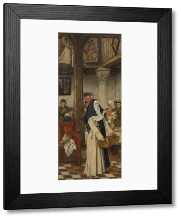 Framed Print : Poor Relief, 1898. Creator: Albrecht De Vriendt Framed Print : Poor Relief, 1898. Creator: Albrecht De Vriendt