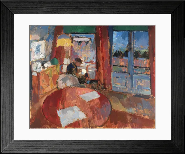 Framed Print : Interior with Embroiderer, 1915. Creator: Rik Wouters Framed Print : Interior with Embroiderer, 1915. Creator: Rik Wouters