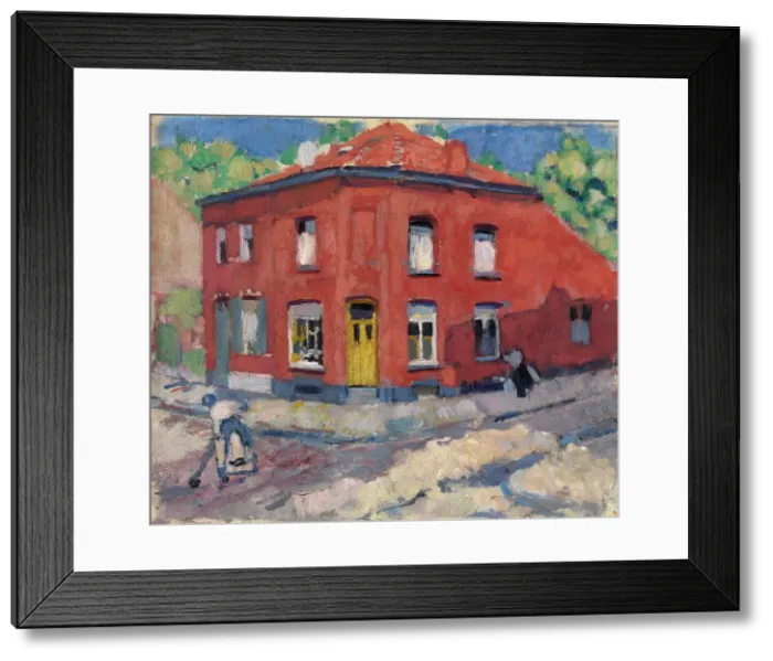 Framed Print : The Red House, Late Snow, 1907-1908. Creator: Rik Wouters Framed Print : The Red House, Late Snow, 1907-1908. Creator: Rik Wouters