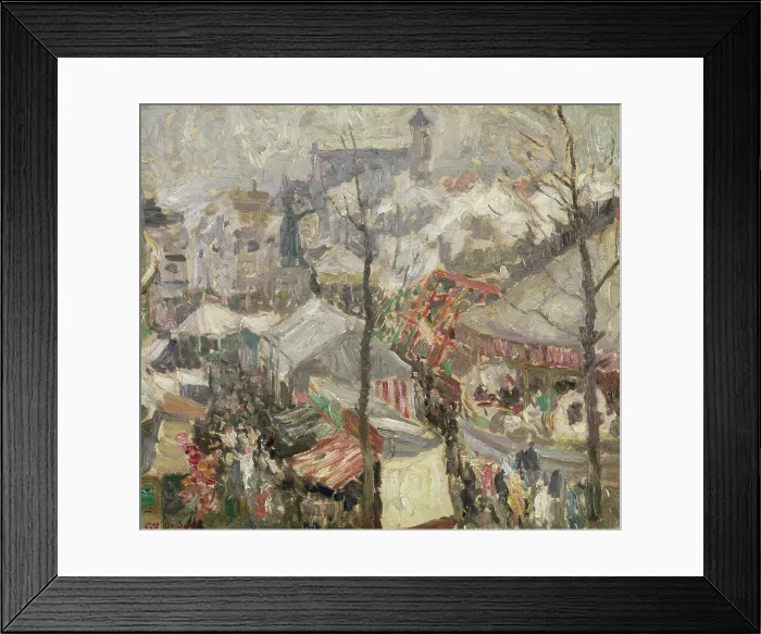 Framed Print : Fair at Vrijdagmarkt in Ghent, 1907. Creator: Gustave De Smet Framed Print : Fair at Vrijdagmarkt in Ghent, 1907. Creator: Gustave De Smet
