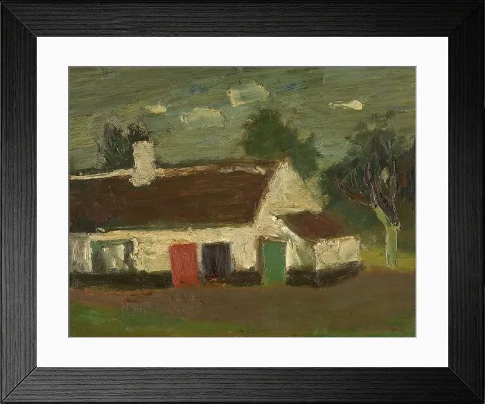 Framed Print : Farm, 1939. Creator: Gustave De Smet Framed Print : Farm, 1939. Creator: Gustave De Smet