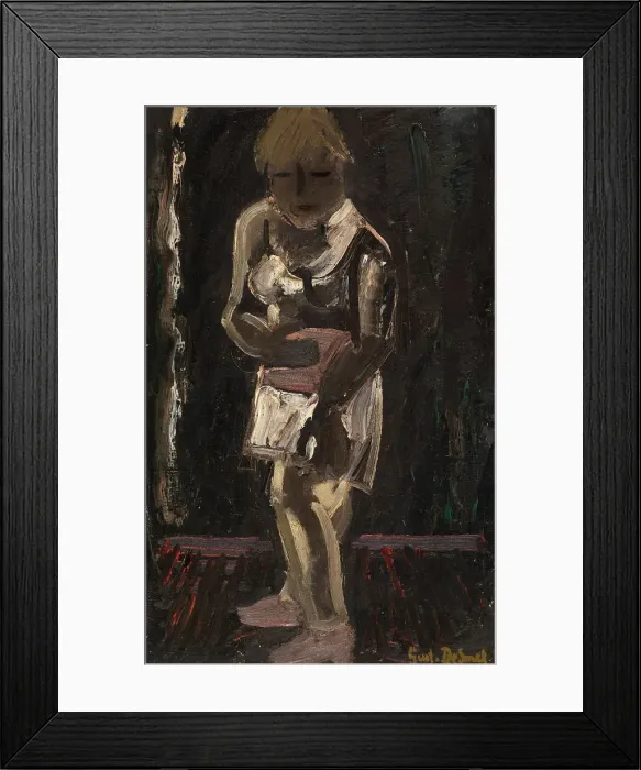 Framed Print : White Shirt on Black Ground, 1941. Creator: Gustave De Smet Framed Print : White Shirt on Black Ground, 1941. Creator: Gustave De Smet