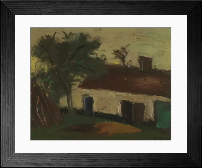 Framed Print : Stable, 1939. Creator: Gustave De Smet Framed Print : Stable, 1939. Creator: Gustave De Smet
