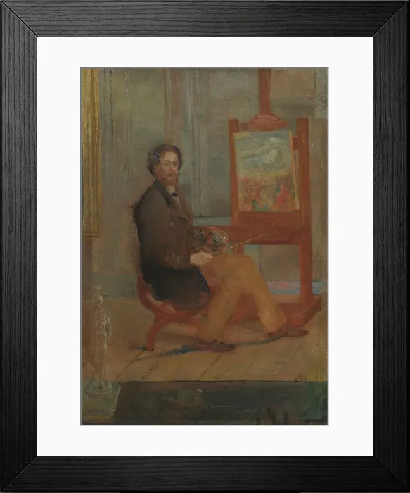 Framed Print : Ensor at his Easel, 1886?. Creator: James Ensor Framed Print : Ensor at his Easel, 1886?. Creator: James Ensor