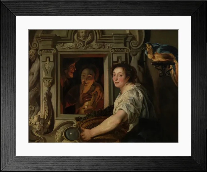 Framed Print : The Fruit Seller, c1620-1670s. Creator: Jacob Jordaens I Framed Print : The Fruit Seller, c1620-1670s. Creator: Jacob Jordaens I