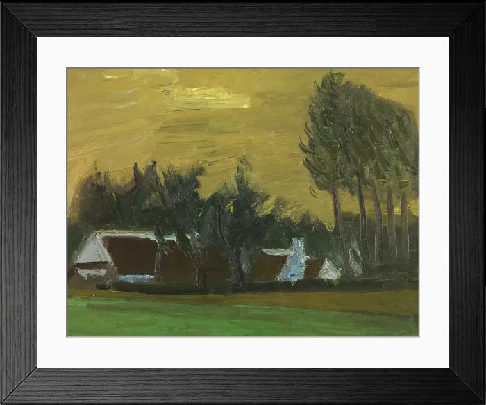 Framed Print : Landscape with Black Italian Poplars, 1942. Creator: Gustave De Smet Framed Print : Landscape with Black Italian Poplars, 1942. Creator: Gustave De Smet