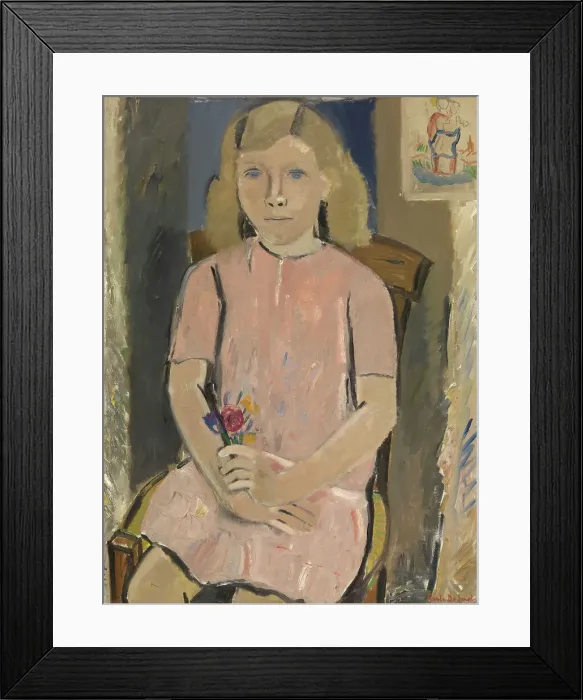 Framed Print : Girl in Pink, 1937. Creator: Gustave De Smet Framed Print : Girl in Pink, 1937. Creator: Gustave De Smet