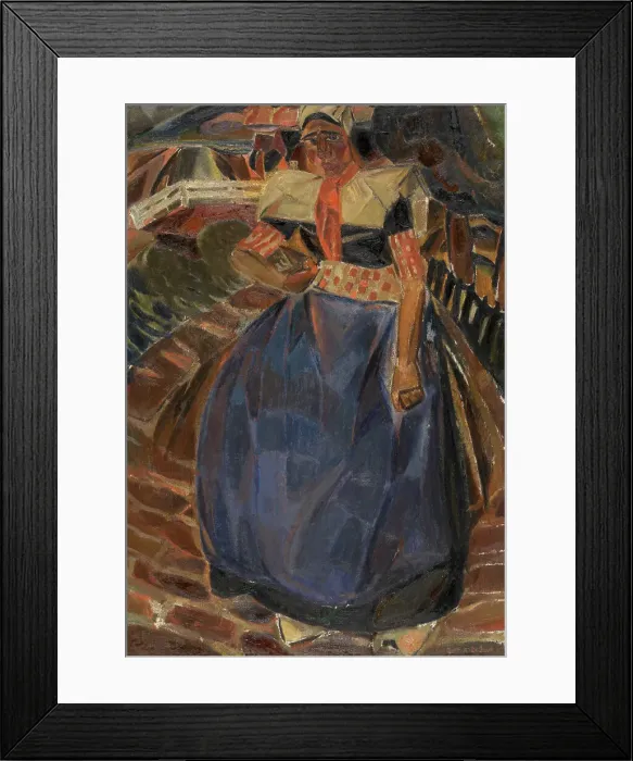 Framed Print : Woman from Spakenburg, 1917. Creator: Gustave De Smet Framed Print : Woman from Spakenburg, 1917. Creator: Gustave De Smet