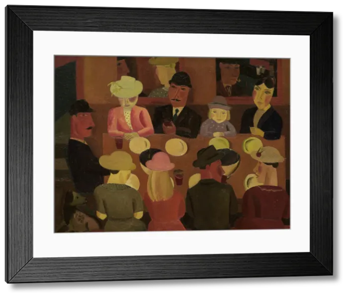 Framed Print : The Mussel Eaters, 1923. Creator: Gustave De Smet Framed Print : The Mussel Eaters, 1923. Creator: Gustave De Smet