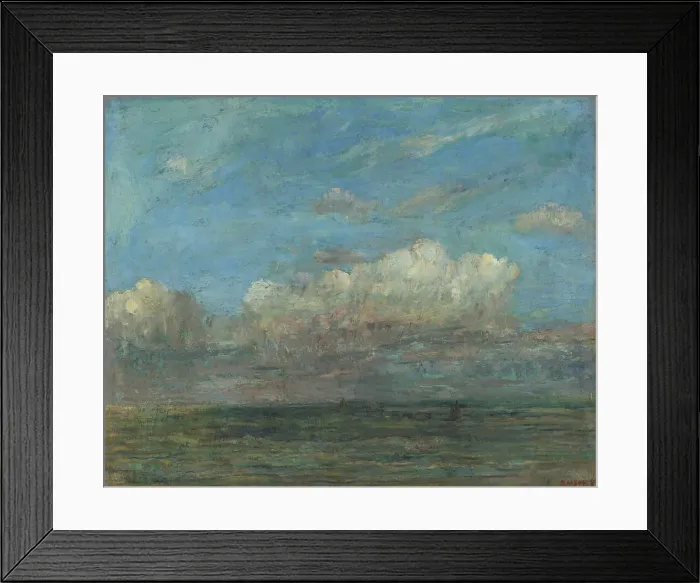 Framed Print : The White Cloud, 1884. Creator: James Ensor Framed Print : The White Cloud, 1884. Creator: James Ensor
