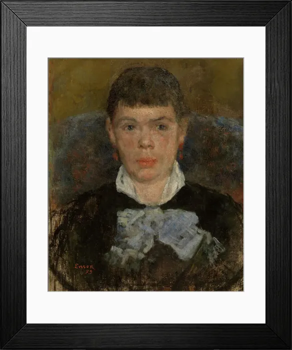 Framed Print : Woman with Upturned Nose, 1879. Creator: James Ensor Framed Print : Woman with Upturned Nose, 1879. Creator: James Ensor