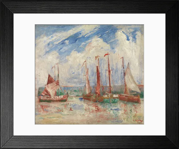 Framed Print : Sloops, 1890. Creator: James Ensor Framed Print : Sloops, 1890. Creator: James Ensor