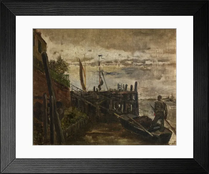 Framed Print : Rupelmonde, c1860-1900. Creator: Constantin Emile Meunier Framed Print : Rupelmonde, c1860-1900. Creator: Constantin Emile Meunier