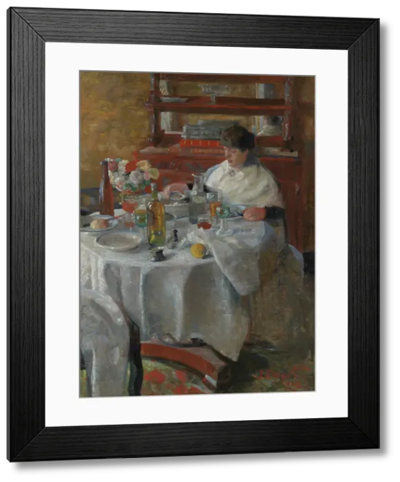 Framed Print : The Oyster Eater, 1882. Creator: James Ensor Framed Print : The Oyster Eater, 1882. Creator: James Ensor