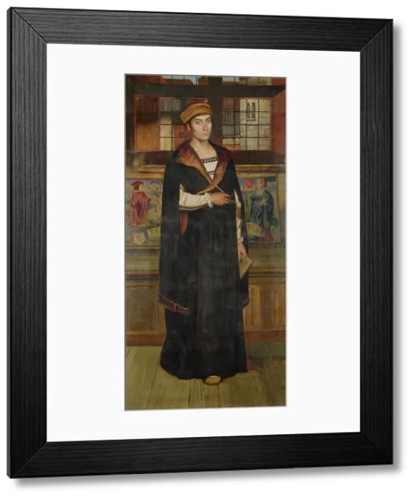 Framed Print : The Painter Quinten Massijs, c1500, 1868. Creator: Jan August Hendrik Leys