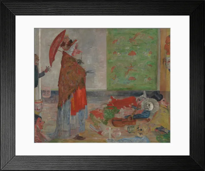 Framed Print : Astonishment of the Mask Wouse, 1889. Creator: James Ensor