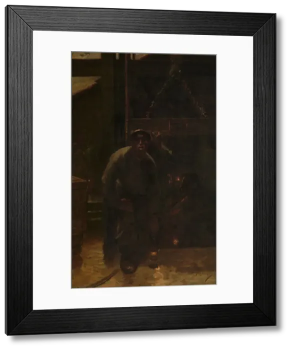 Framed Print : The Pithead, c1860-1900. Creator: Constantin Emile Meunier Framed Print : The Pithead, c1860-1900. Creator: Constantin Emile Meunier