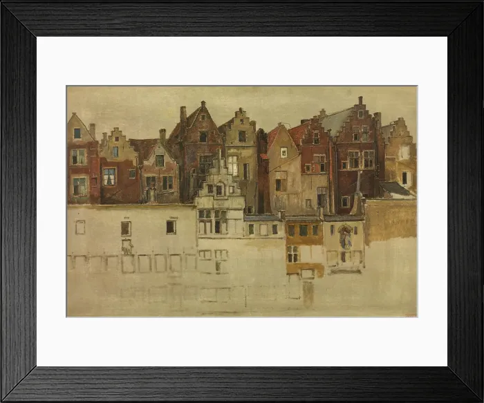 Framed Print : Houses of Old Antwerp, Handschoenmarkt, 1866. Creator: Jan August Hendrik Leys Framed Print : Houses of Old Antwerp, Handschoenmarkt, 1866. Creator: Jan August Hendrik Leys