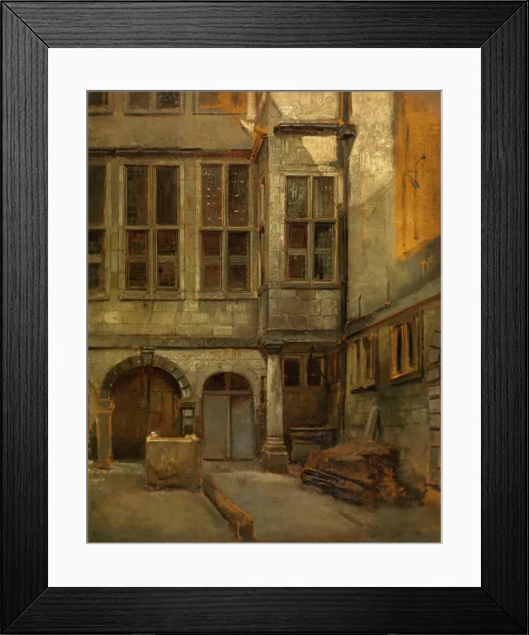 Framed Print : Courtyard of Antwerp Town Hall, c1860s. Creator: Jan August Hendrik Leys Framed Print : Courtyard of Antwerp Town Hall, c1860s. Creator: Jan August Hendrik Leys