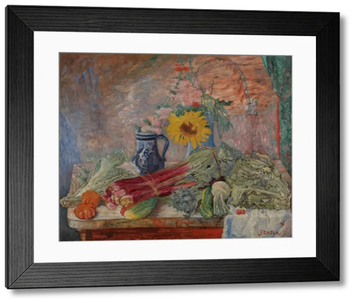 Framed Print : Flowers and Vegetables, 1896. Creator: James Ensor Framed Print : Flowers and Vegetables, 1896. Creator: James Ensor