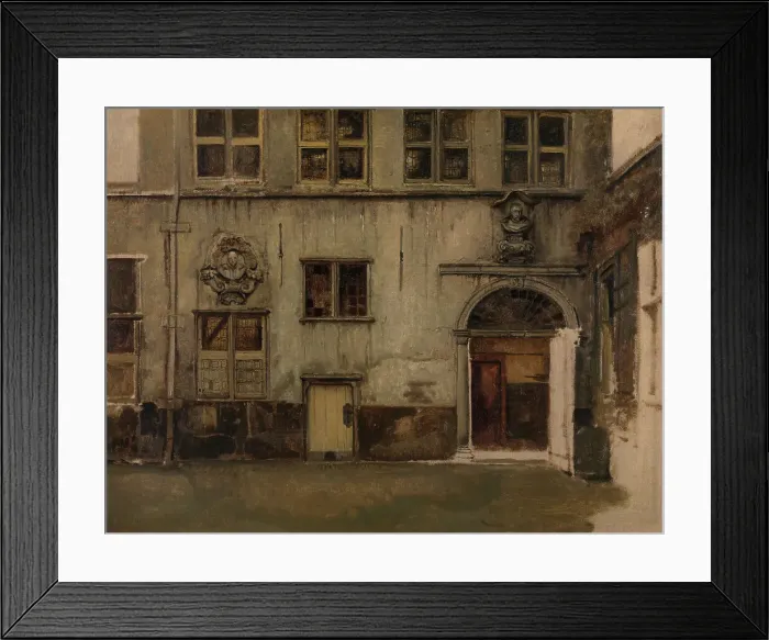 Framed Print : Courtyard of the house of Christoffel Plantin, c1860s. Creator: Jan August Hendrik Leys Framed Print : Courtyard of the house of Christoffel Plantin, c1860s. Creator: Jan August Hendrik Leys