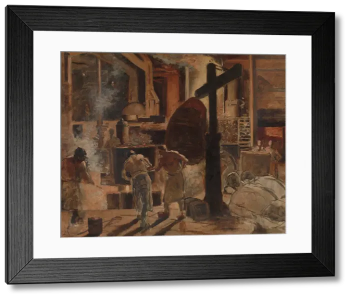 Framed Print : Steelworks, c1860-1900. Creator: Constantin Emile Meunier Framed Print : Steelworks, c1860-1900. Creator: Constantin Emile Meunier