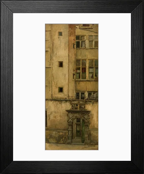Framed Print : Old Antwerp Facade - Klaverbladpoortje, c1860s. Creator: Jan August Hendrik Leys Framed Print : Old Antwerp Facade - Klaverbladpoortje, c1860s. Creator: Jan August Hendrik Leys