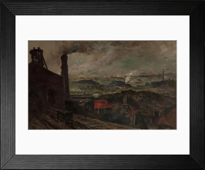 Framed Print : Mining Area, c1860-1900. Creator: Constantin Emile Meunier Framed Print : Mining Area, c1860-1900. Creator: Constantin Emile Meunier