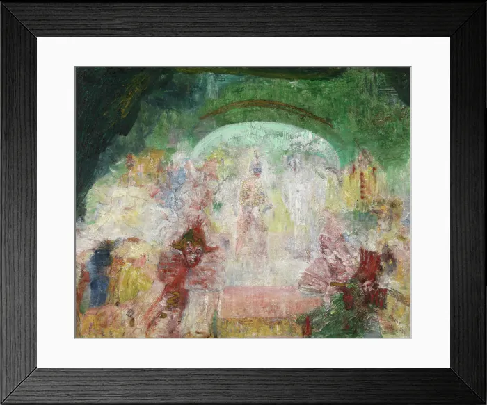 Framed Print : Masquerade, 1889. Creator: James Ensor Framed Print : Masquerade, 1889. Creator: James Ensor