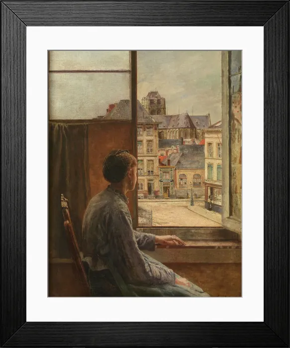 Framed Print : The Teniersplaats in Antwerp, 1876. Creator: Henri Jean Augustin de Braekeleer Framed Print : The Teniersplaats in Antwerp, 1876. Creator: Henri Jean Augustin de Braekeleer