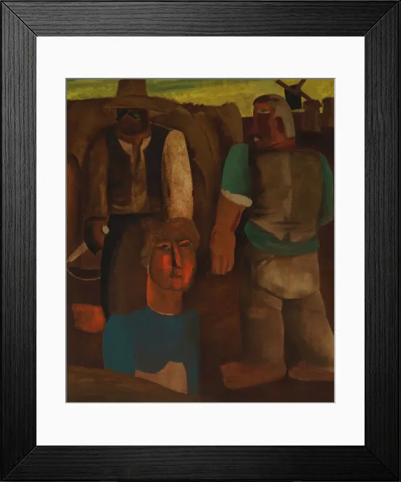 Framed Print : Harvesters, 1930. Creator: Constant Permeke Framed Print : Harvesters, 1930. Creator: Constant Permeke