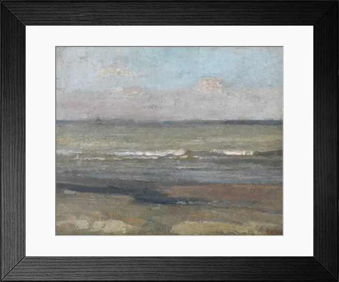 Framed Print : Grey Seascape, 1880. Creator: James Ensor Framed Print : Grey Seascape, 1880. Creator: James Ensor