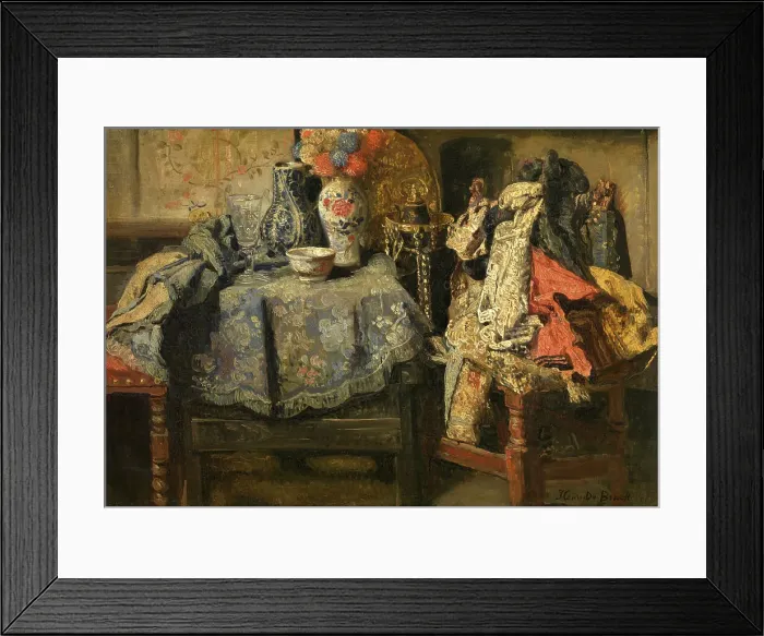 Framed Print : Still Life Requisites, 1885. Creator: Henri Jean Augustin de Braekeleer Framed Print : Still Life Requisites, 1885. Creator: Henri Jean Augustin de Braekeleer