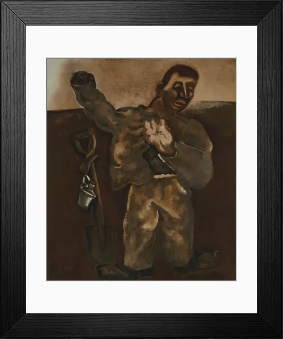 Framed Print : The Man with the Jacket, 1928. Creator: Constant Permeke Framed Print : The Man with the Jacket, 1928. Creator: Constant Permeke