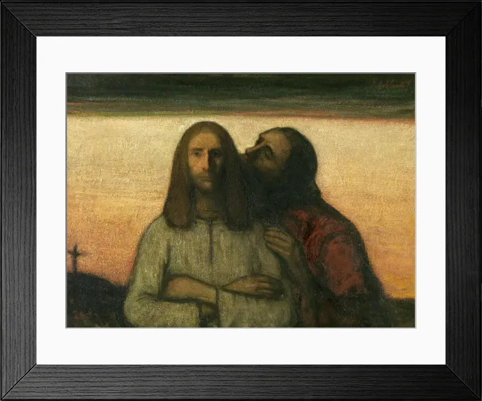 Framed Print : The Kiss of Judas, 1908. Creator: Jakob Smits Framed Print : The Kiss of Judas, 1908. Creator: Jakob Smits