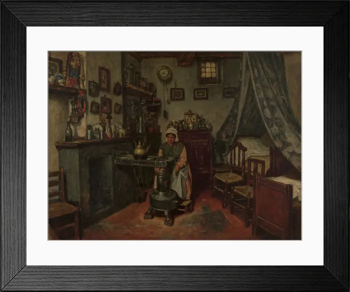 Framed Print : Interior, 1865-1870. Creator: Henri Jean Augustin de Braekeleer Framed Print : Interior, 1865-1870. Creator: Henri Jean Augustin de Braekeleer