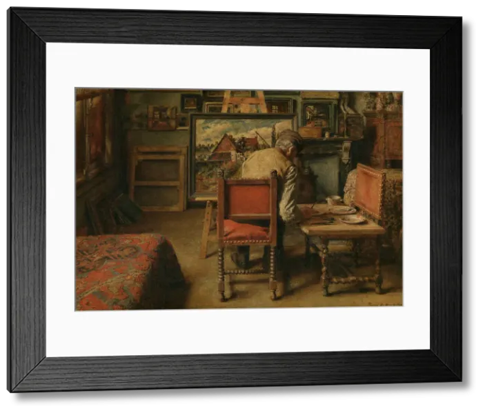 Framed Print : The Retoucher, 1876. Creator: Henri Jean Augustin de Braekeleer Framed Print : The Retoucher, 1876. Creator: Henri Jean Augustin de Braekeleer