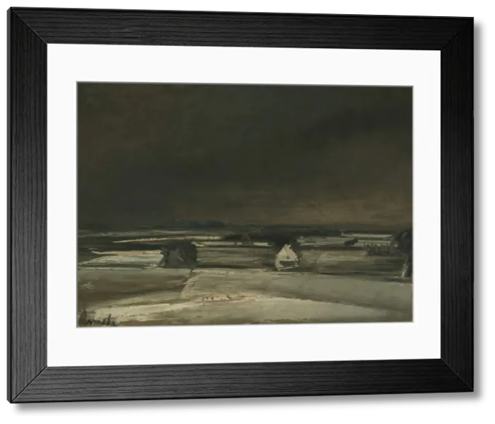 Framed Print : Snow Landscape, 1929. Creator: Constant Permeke Framed Print : Snow Landscape, 1929. Creator: Constant Permeke