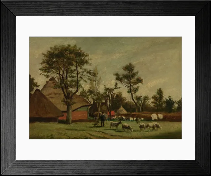 Framed Print : Farmhouse, 1865-1875. Creator: Henri Jean Augustin de Braekeleer Framed Print : Farmhouse, 1865-1875. Creator: Henri Jean Augustin de Braekeleer