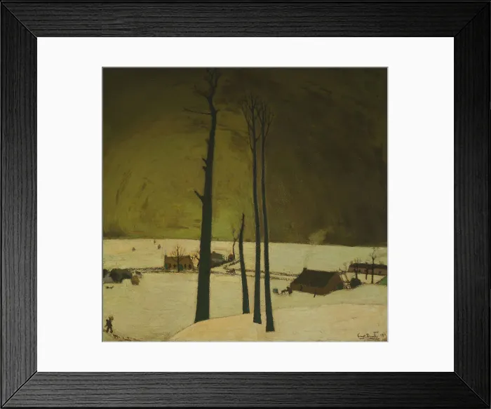 Framed Print : Winter Landscape, 1912. Creator: Constant Permeke Framed Print : Winter Landscape, 1912. Creator: Constant Permeke