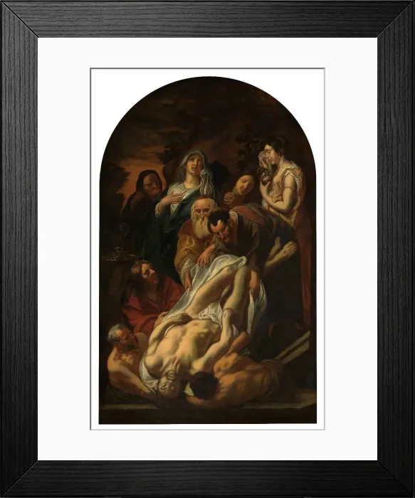 Framed Print : Christ's Entombment, 1665. Creator: Ambrosius Francken I Framed Print : Christ's Entombment, 1665. Creator: Ambrosius Francken I