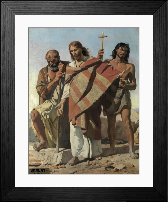 Framed Print : Jesus between Saint Peter and Saint John Baptist, 1877. Creator: Charles Verlat Framed Print : Jesus between Saint Peter and Saint John Baptist, 1877. Creator: Charles Verlat