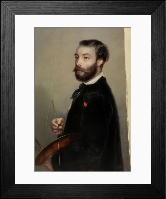 Framed Print : The Painter Eugene Francois De Block, 1855. Creator: Edouard De Latour Framed Print : The Painter Eugene Francois De Block, 1855. Creator: Edouard De Latour
