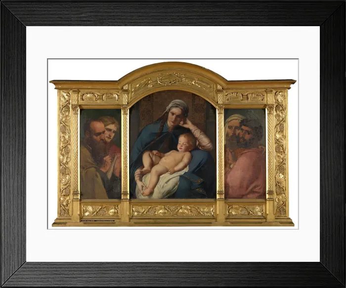 Framed Print : Mother of the Messiah and the Four Evangelists, 1873. Creator: Charles Verlat Framed Print : Mother of the Messiah and the Four Evangelists, 1873. Creator: Charles Verlat